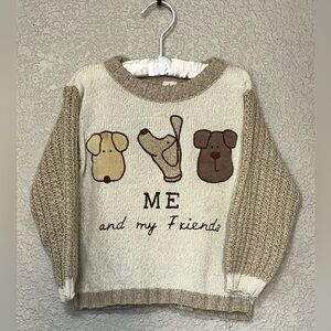 Adorable vintage 3T sweater with dog graphic.